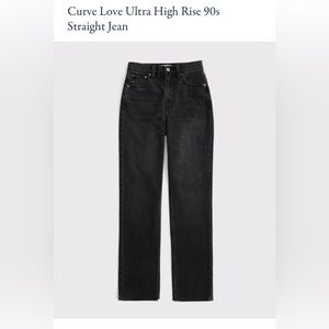 Abercrombie Ultra High Rise 90s Straight Jean in the Curve Love Fit
